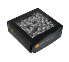 w/b. 144 glassballs/wire silver shiny 20 mm
