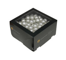w/b. 144 glassballs/wire silver mat 25 mm