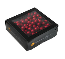 w/b. 144 glassballs/wire red mat 20 mm