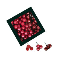 w/b. 144 glassballs/wire christmas red 25 mm
