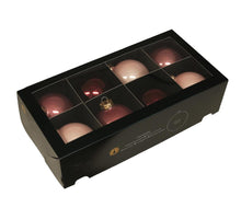 w/b. 8 Glaskugeln/Kappe Wildblüte 80 mm