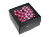 ca. 144 Glasperlen/Draht, rosa Opal, 25 mm