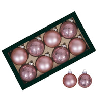 w/b. 8 glassballs/cap blush 80 mm