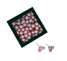 w/b. 72 glassballs/wire blush 30 mm