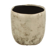Pflanzgefäß Keramik Ø14x12cm Taupe/Grau