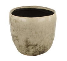 Pflanzgefäß Keramik Ø16x15cm Taupe/Grau