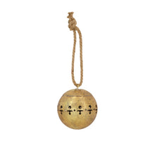 Glocke Metall Ø10x11cm Antikgold grau-gewaschen