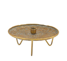 Kerzenhalter Metall Ø22x9,5cm Gold