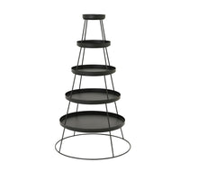 Etagere ijzer zwart L.70cm x W.70cm x H.124cm
