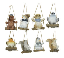 Dieren polyresin glitter 8ass 5x5x6,5cm