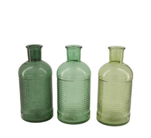 Bottle glass Ø9x19.5cm Mixed Green