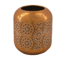 Kerzenständer Metall mit Glas Ø13.5x14.5cm Antique Copper-wash