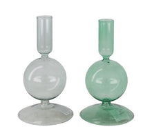 Tischkerzenhalter Glas Ø9x16cm Rosa Mix