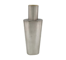 Vase Metall 29,5x7,5x28cm Antik Silber