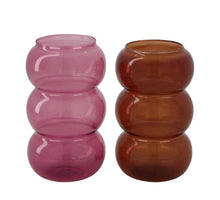Vase glass Ø17x38cm Taupe