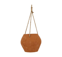 Pflanzgefäß hängend Terrakotta mit Seil Ø9.5x8.5cm Terrakotta