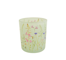 GLAS D7,3X8H GRÜN BLUMENMUSTER