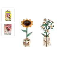 DIY-Holzblumen 4er-Sortiment 20,5 cm