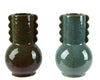 Porzellanvase, 2er-Set, D9,5 H15cm, türkis/grün