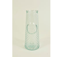 Flasche Mandala, klares Recyclingglas, D6,5 H16cm