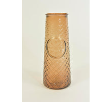 Flasche Mandala Amber aus Recyclingglas D6,5 H16cm