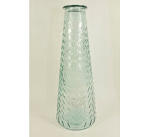 Flasche Mandala aus klarem Recyclingglas D21 H55cm