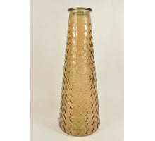 Flasche Mandala Amber aus Recyclingglas D21 H55cm