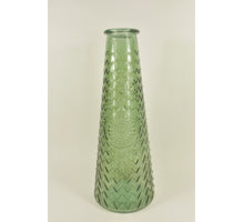 Flasche Mandala Olivgrün Recyclingglas D21 H55cm