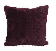Kissen Polyester Rautenflanell bordeauxfarben L45 B45 H12 cm