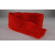 Wolleband 7 cm x 4 mtr rot