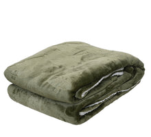 Plaid polyester donker groen 130x170x1,5cm