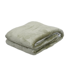 Plaid polyester licht groen 130x170x1,5cm