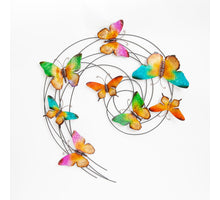 WANDDECO SET VLINDERS 65,5X4X51,5CM METAAL METALLIC