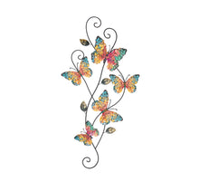 WANDDECO SET VLINDERS MET VLINDERPRINT 35X1,5X68CM METAAL