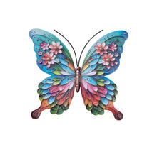 Schmetterling/Blume Wanddekoration Metall 16,8 x 18 cm
