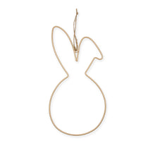 2 Stück Metall-Anhänger ''Hase'' 25cm gold