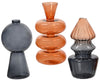 Vase Glas ''organisch'' 3 sortiert multi H15,2 D8,5cm