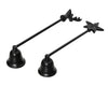 Kerzendeckel Aluminium 2 sortiert schwarz 4x4x29cm