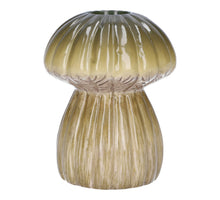 Vase Pilz Portcini mit Linien Grün D9,5 H12 cm Ceram