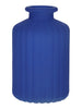 Glasflasche Caro, Linien d3,5/6,2 x h10, kobaltblau matt.