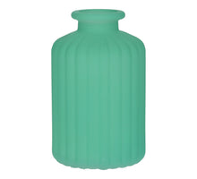Glasflasche Caro, Linien d3,5/6,2 x h10, türkis matt