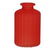 Glasflasche Caro, Linien d3,5/6,2 x h10, kirschrot matt