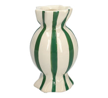Vase Candy d6,5/8,5 x h15 grün/weiß