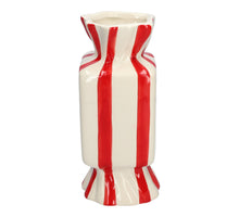 Vase Candy 9x9x20 rot/weiß