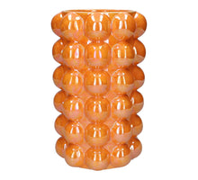 Vase Bubbly d15xh24cm orange+pearl