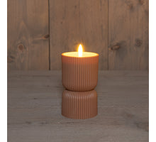 AUSSENKERZE 3D FLAMME KUNSTSTOFF 8X8X15CM TERRA EIN/AUS/TIMER (exkl. 2xAA)