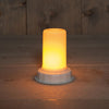 LED-Flammenleuchte mit Batteriebetrieb und Timer, 9,5 x 7,5 cm, weiß
