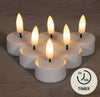 B.O.T. 6PCS 3D FLAMME LED TEELICHT WARM WEISS FLAMME EFFEKT MIT TIMER