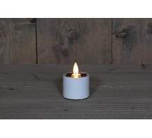 SOLAR TEELICHT MIT BEWEGLICHER FLAMME WEISS 5X6CM
