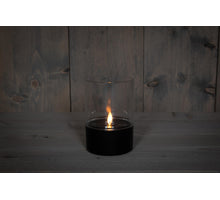 SOLAR-TISCHLAMPE SCHWARZ MIT BEWEGLICHER FLAMME 9X13CM